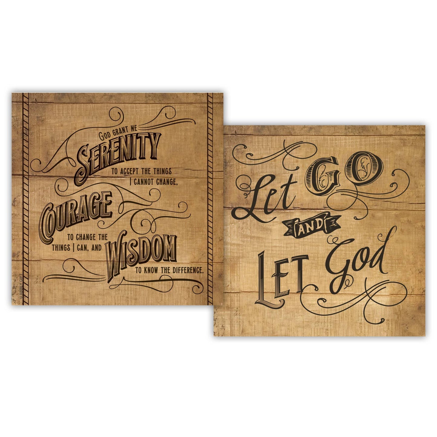 Inspirational Block-let Go -Let God