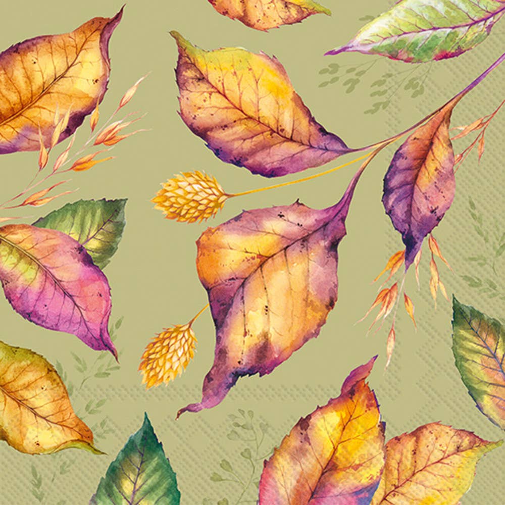 Paper Lunch Napkin 20 Ct Blair Green Fall Autumn