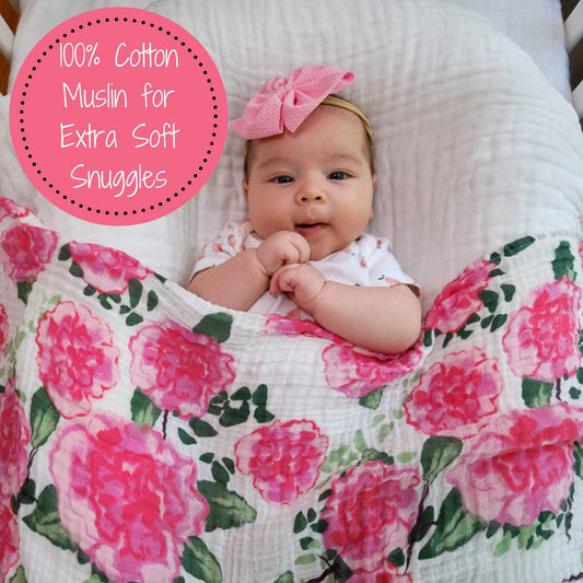 LollyBanks - Live Life in Full Bloom Baby Muslin Swaddle Blanket