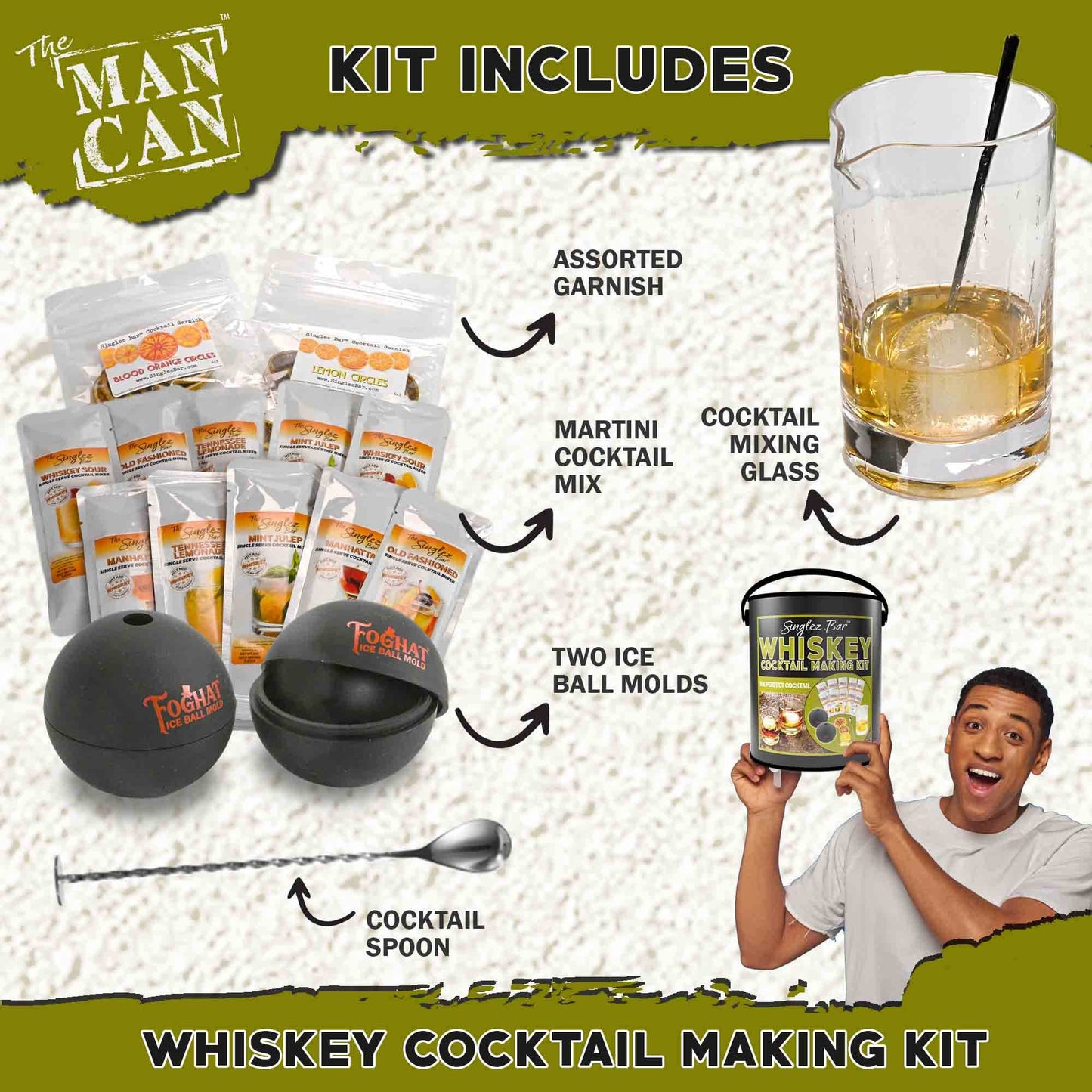 ThousandOaksBarrelCo. - Whiskey Cocktail Making Kit | Bar Gifts | Home Bar Tools