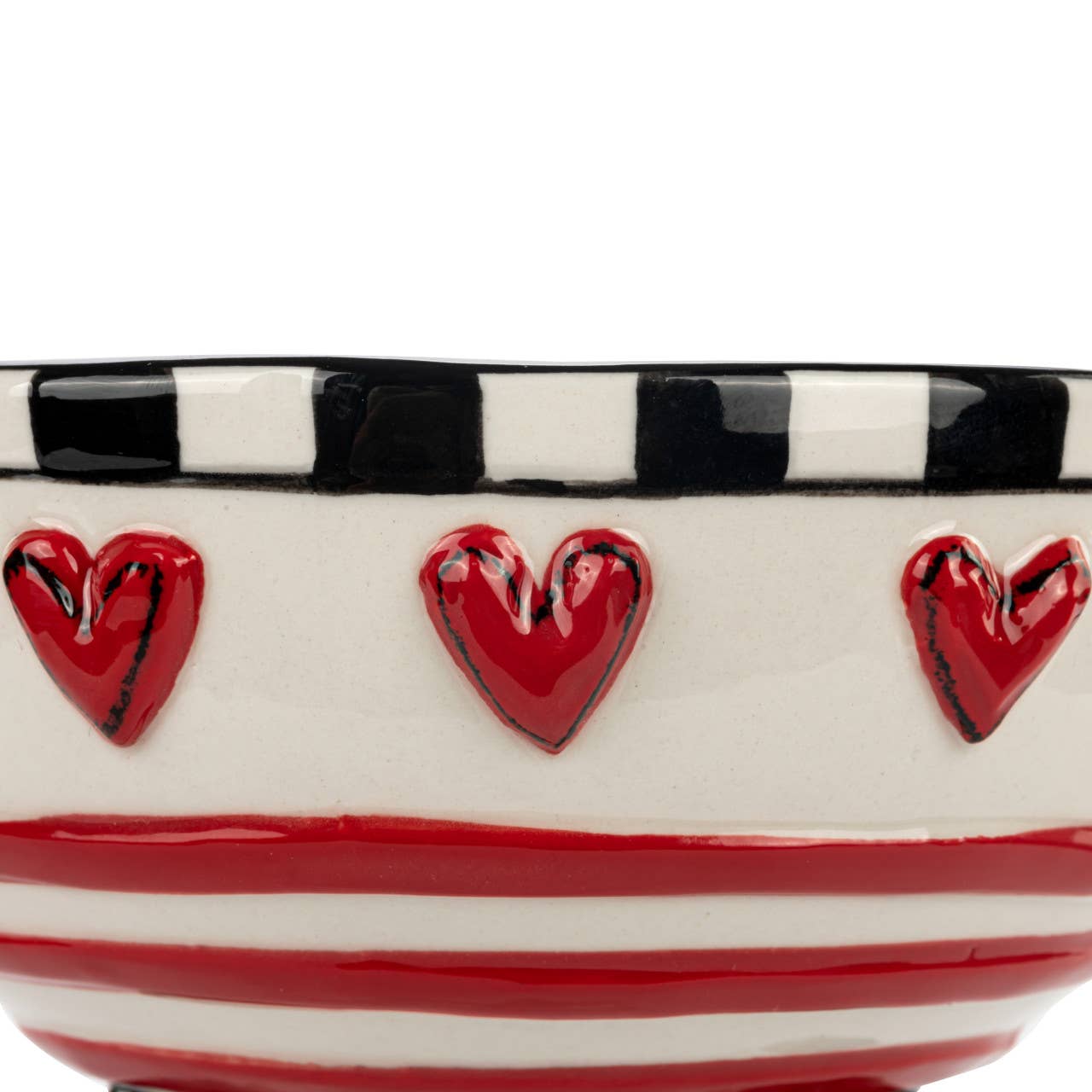 Red Heart Candy Dish w/ Spoon