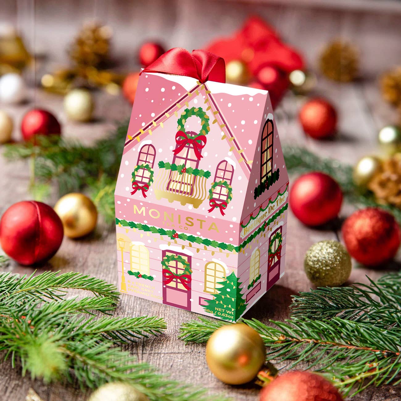 Monista Tea Co. - Christmas Decoration - French Earl Grey Tea House