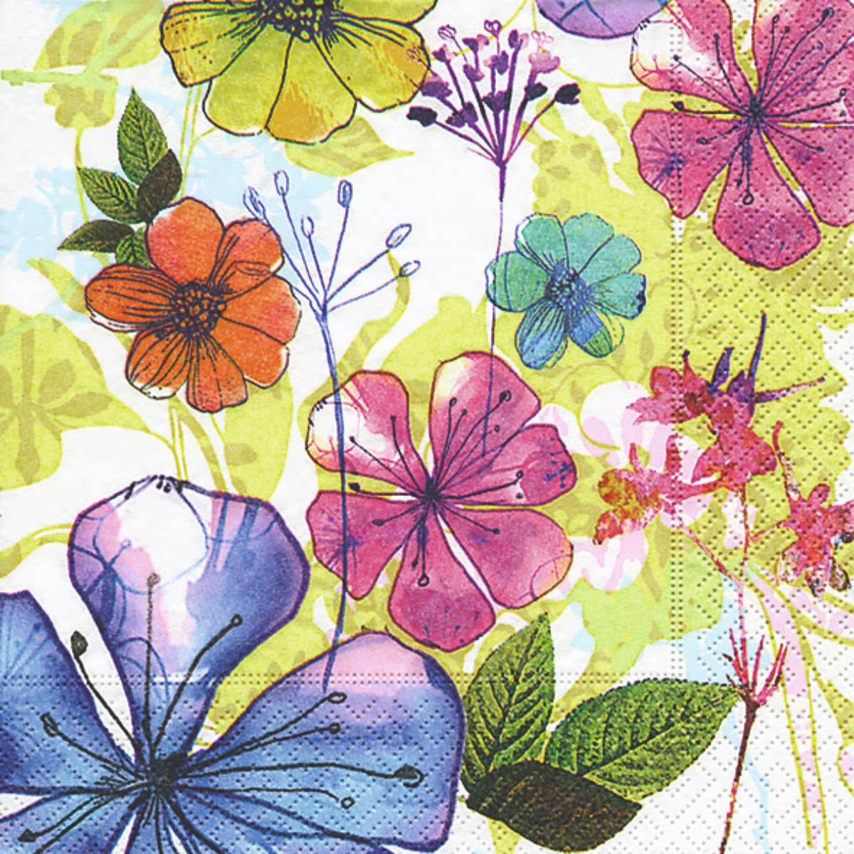Paper Cocktail Napkins Pack of 20 Periwinkle Pastiche