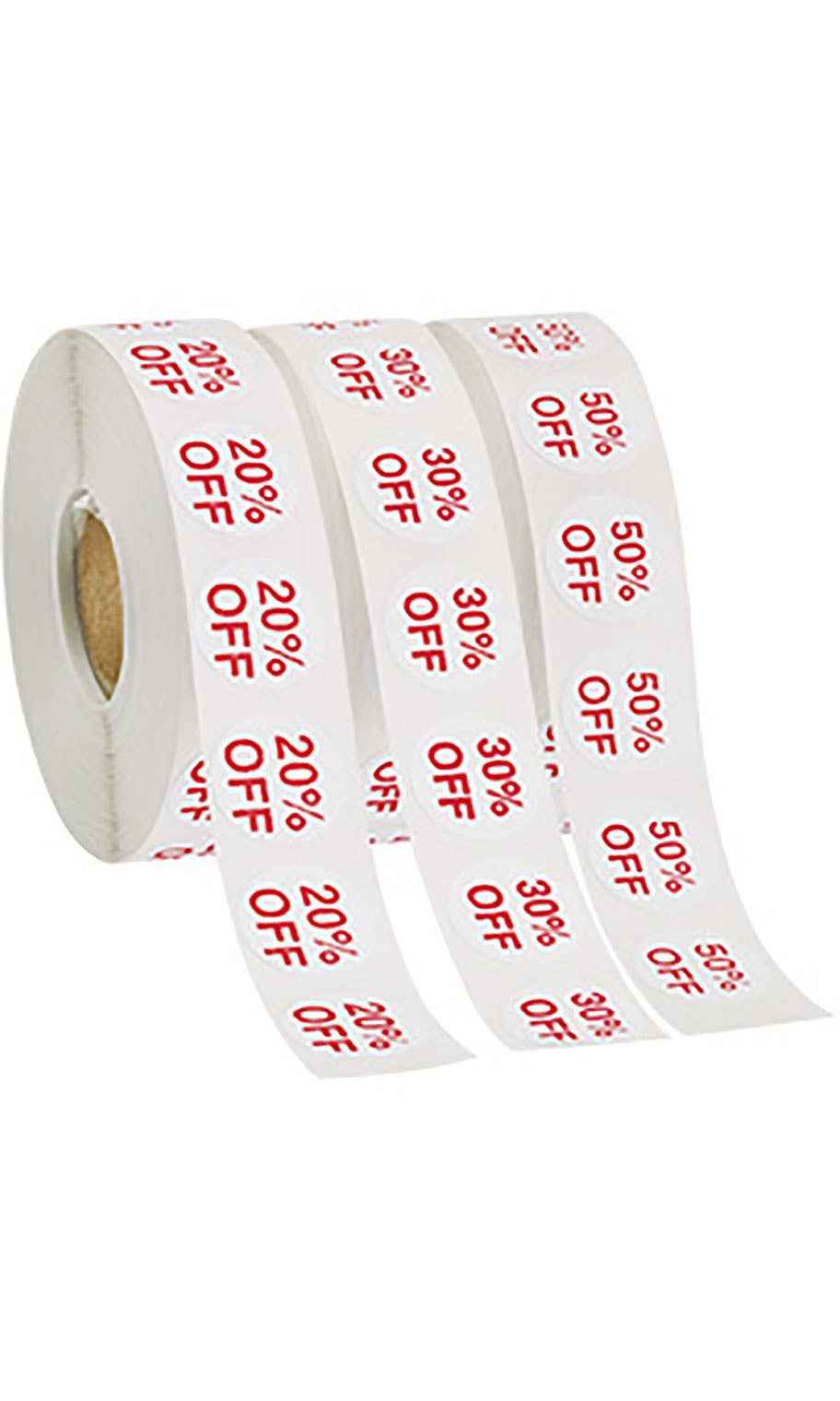 Self-Adhesive Discount Label Kit - 20%, 30% And 50% Off