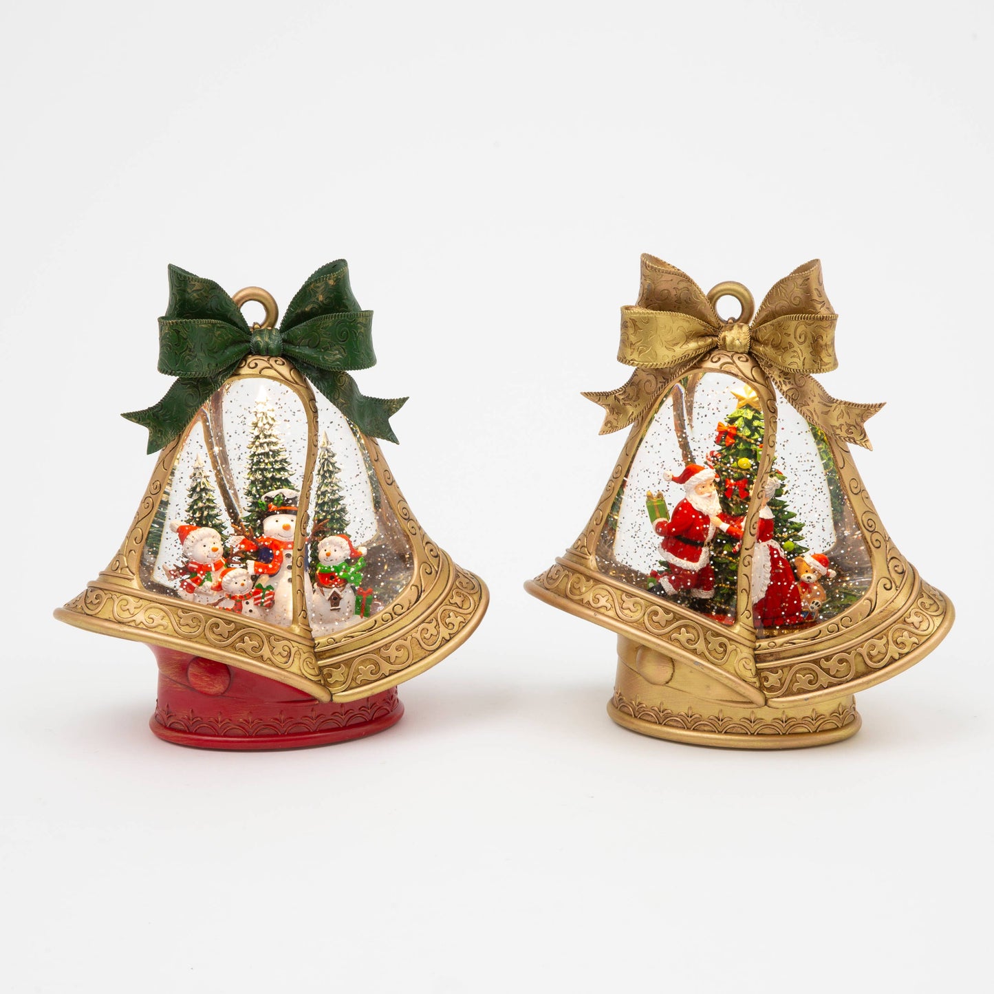 Lighted Spinning Water Globe Bells