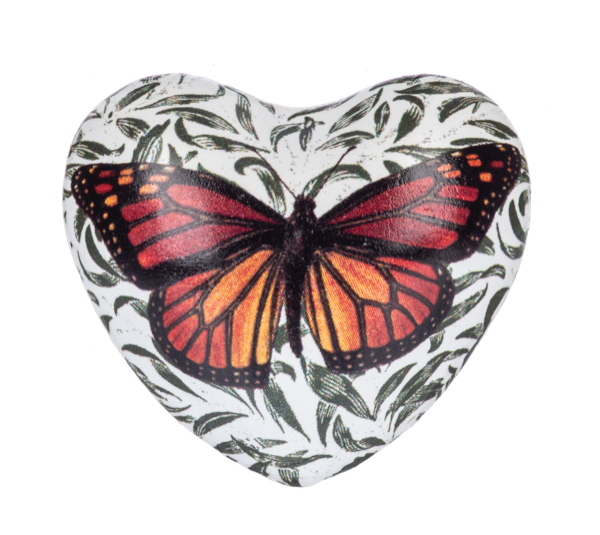 Butterfly Chime Heart Shaped