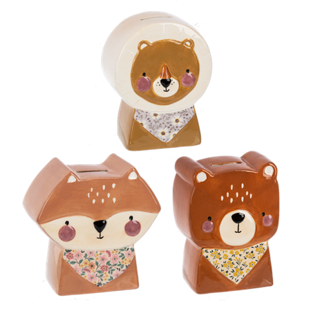 Woodland Creature Piggybank-Assorted Styles