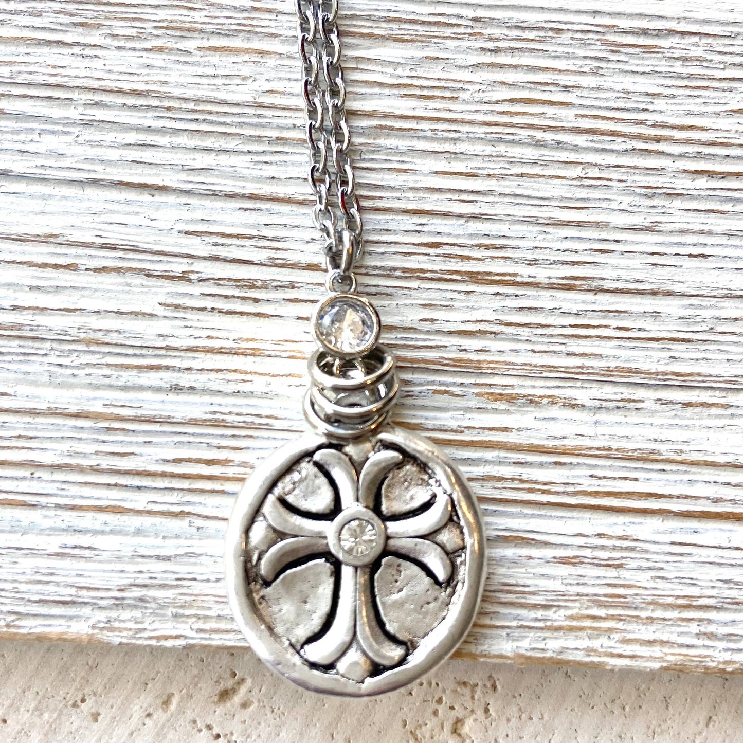 Vintage Cross religious jewelry necklace