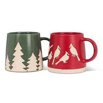 Wide Base Mug with Cardinals