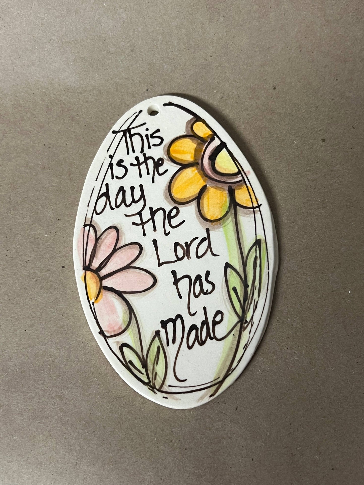 Oval Ornament ("This is the day the Lord has made")