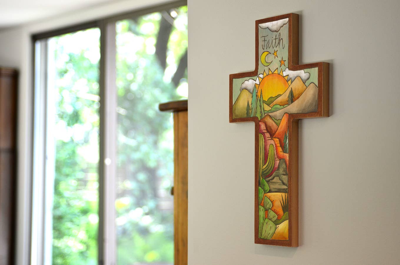 "Canyon Sunrise" Cross Plaque