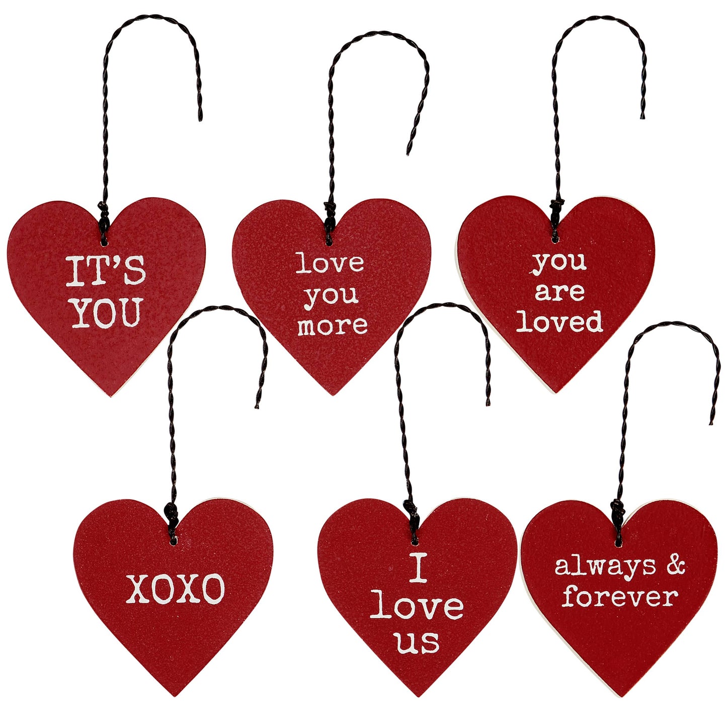 Love You More Ornament Set