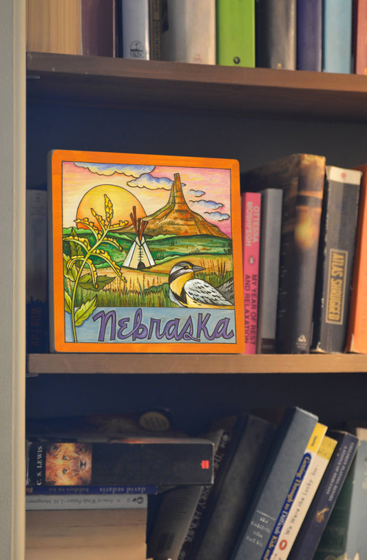 "Nebraska Nice" | Nebraska Wall Plaque - 9x9