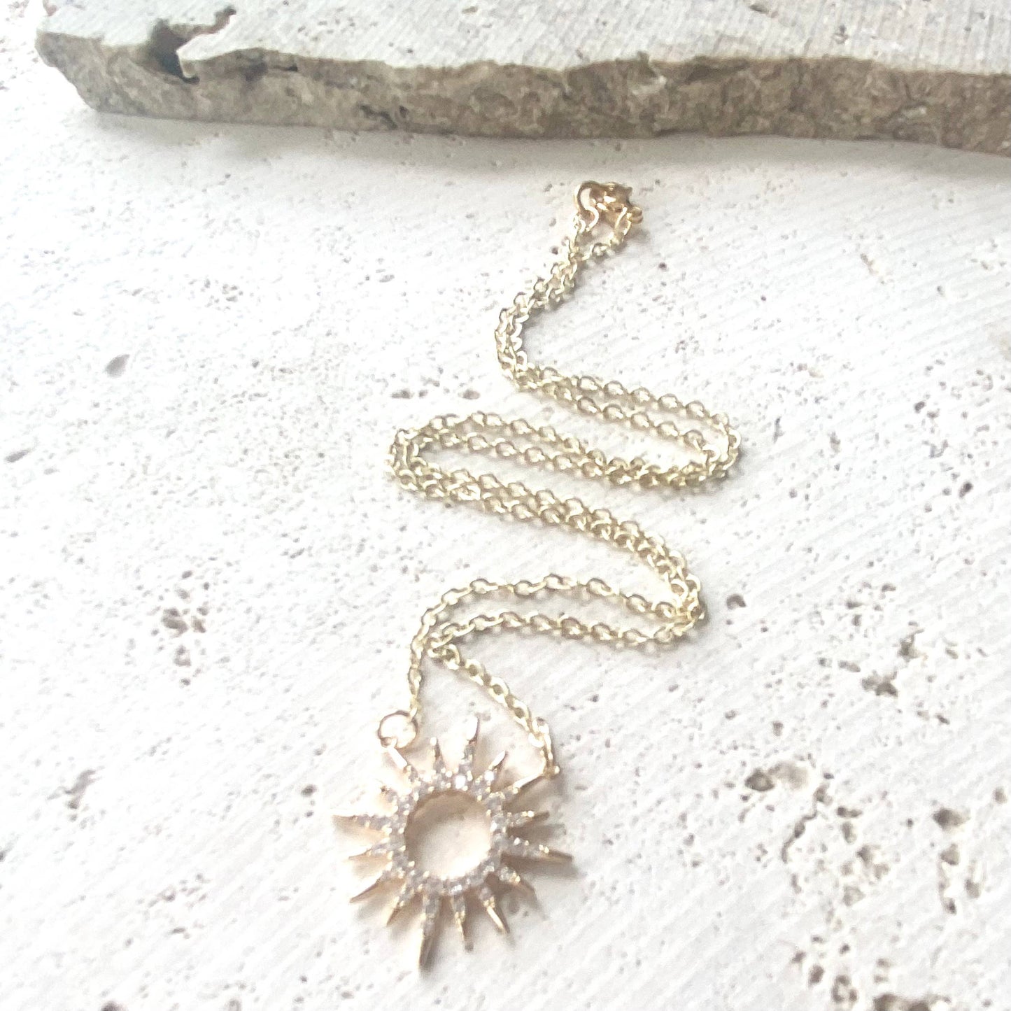 Sun celestial necklace minimalist