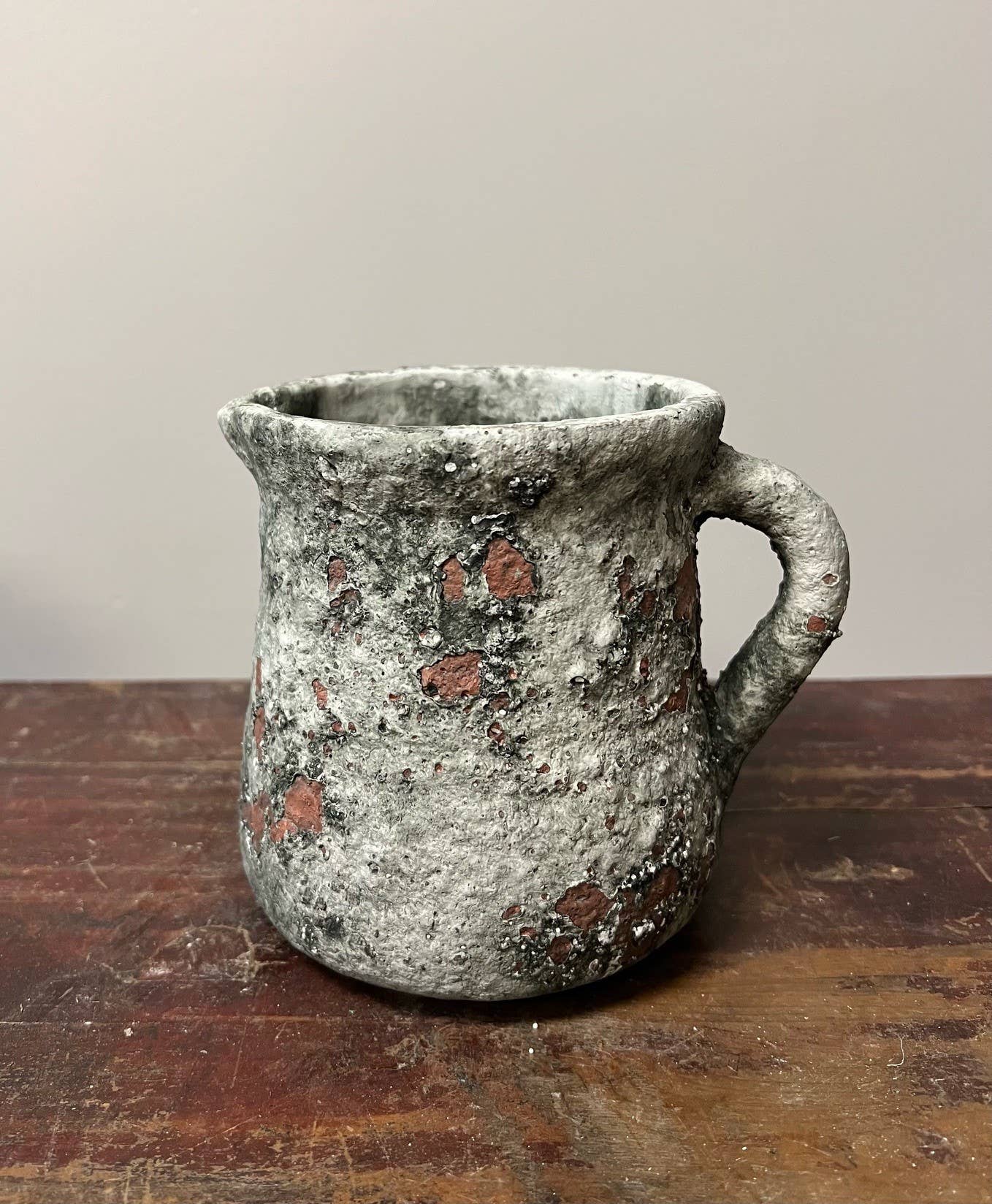 Cement Rustic Pitcher