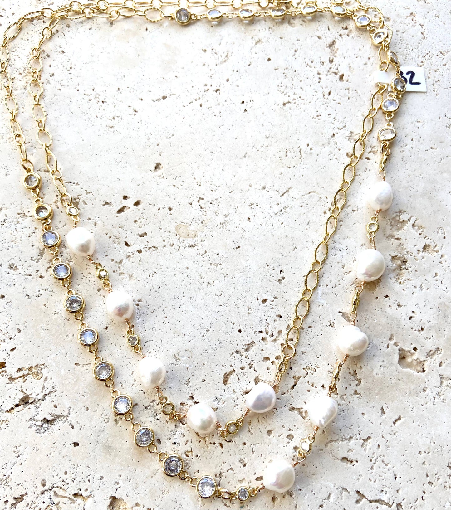 Fresh water pearl long necklace ocean boutique jewelry