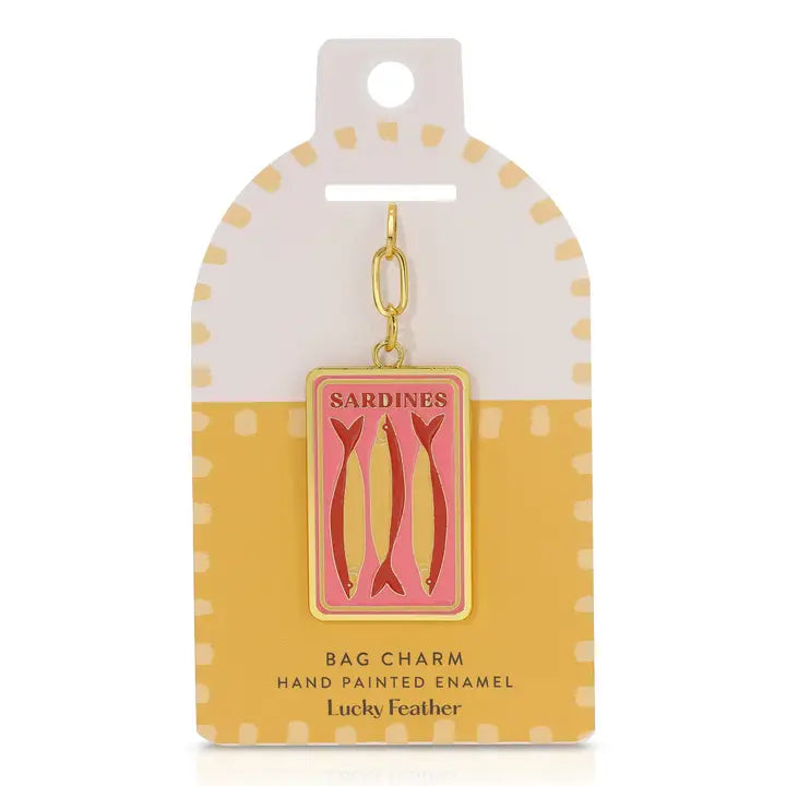 Enamel Bag Charm - Sardines