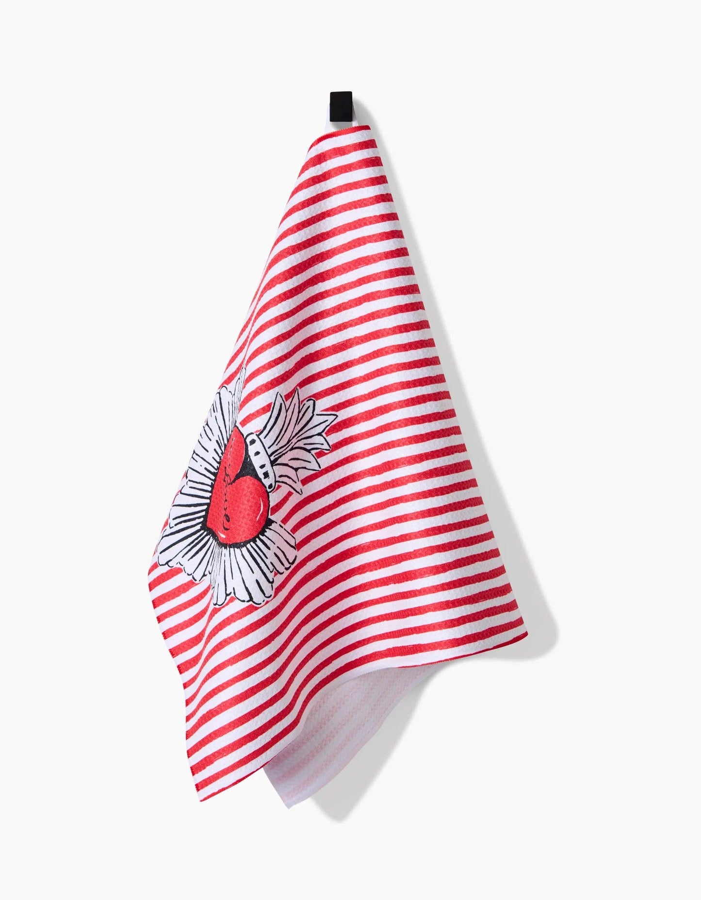 Geometry - Sacred Striped Love Hearts Tea Towel