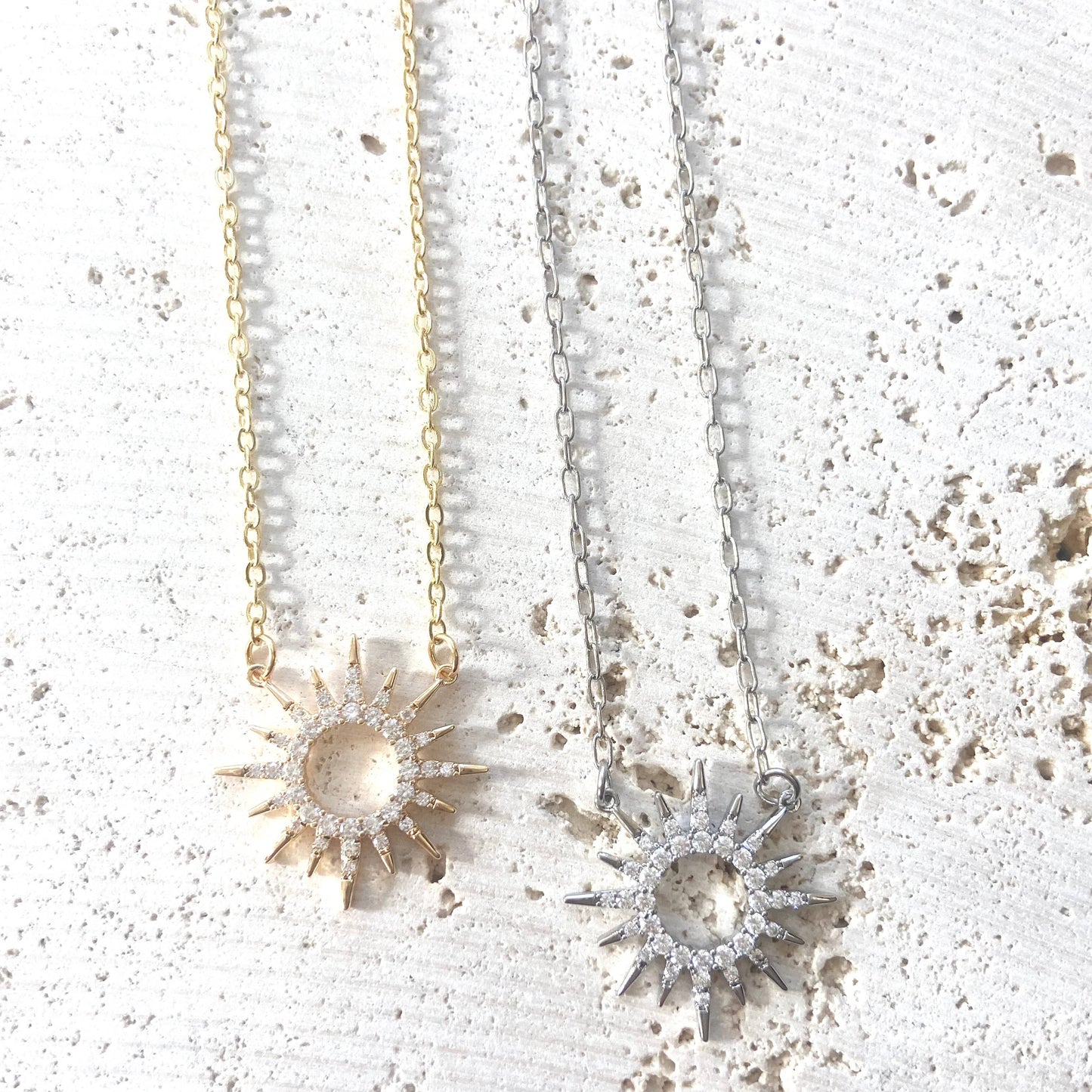 Sun celestial necklace minimalist