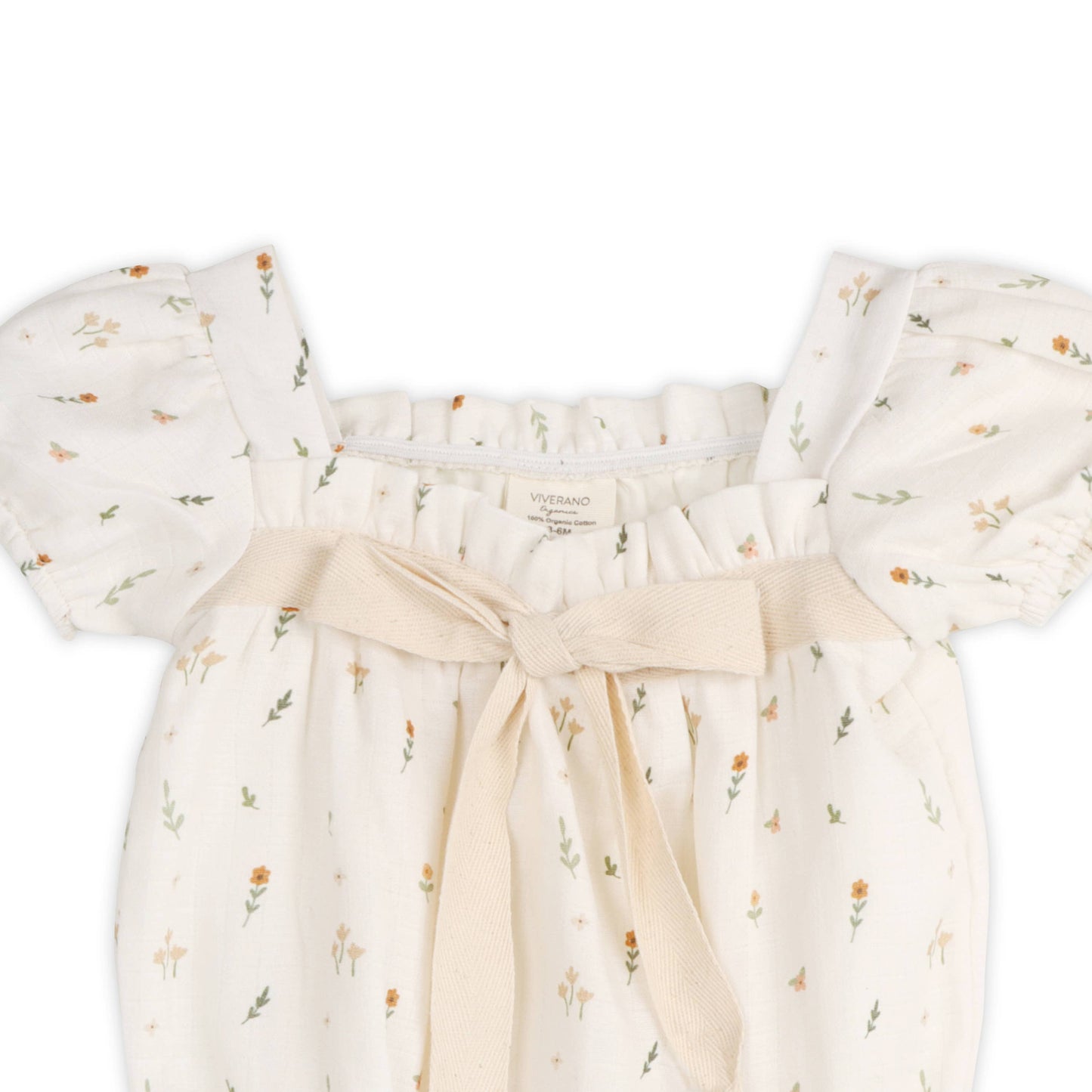 Viverano Organics - Boho Floral Bubble Baby Romper (Organic Muslin)