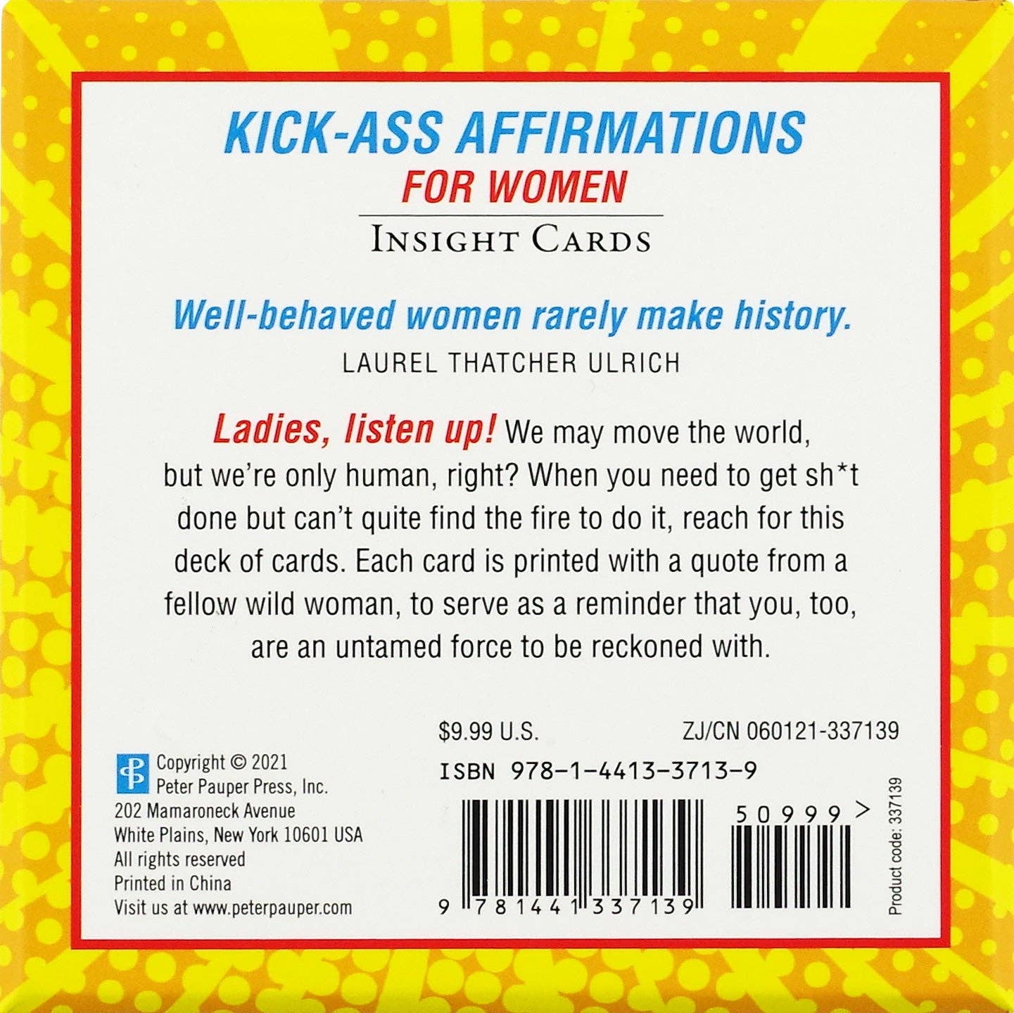 Tarjetas de información con afirmaciones geniales para mujeres
