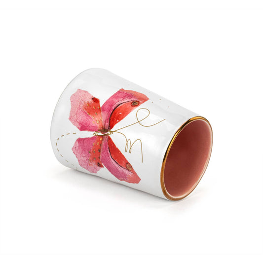 Pink Butterfly Picked With Love Vase