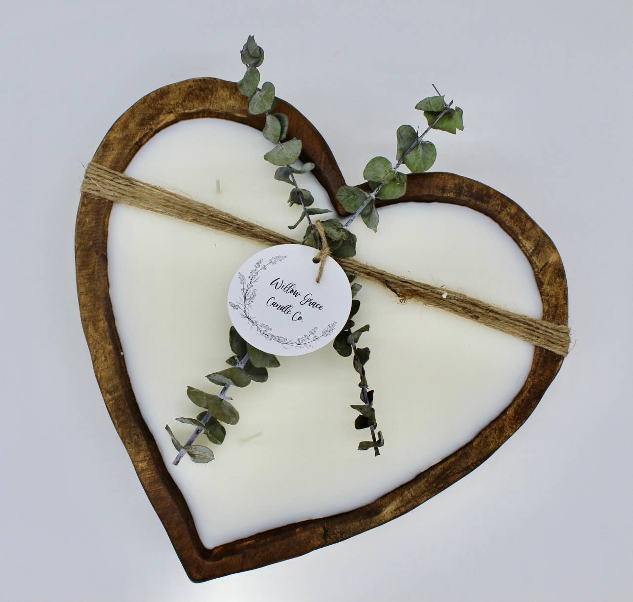Large Heart Dough Candle