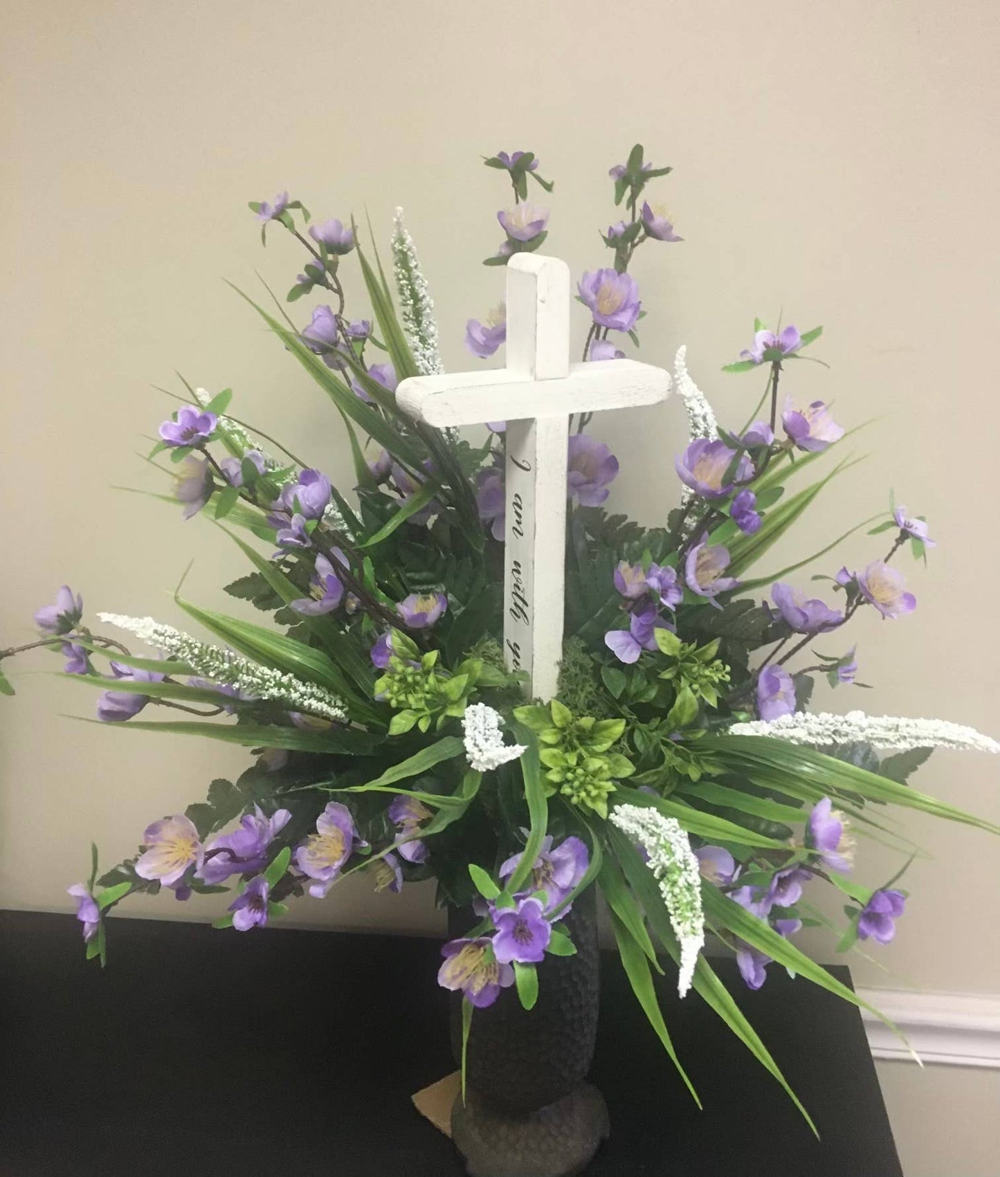 Tabletop Cross – Trust (White Finish)