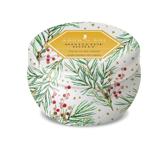 The SOi Company - Lata de vela Mistletoe & Holly 4oz Aqua De SOi
