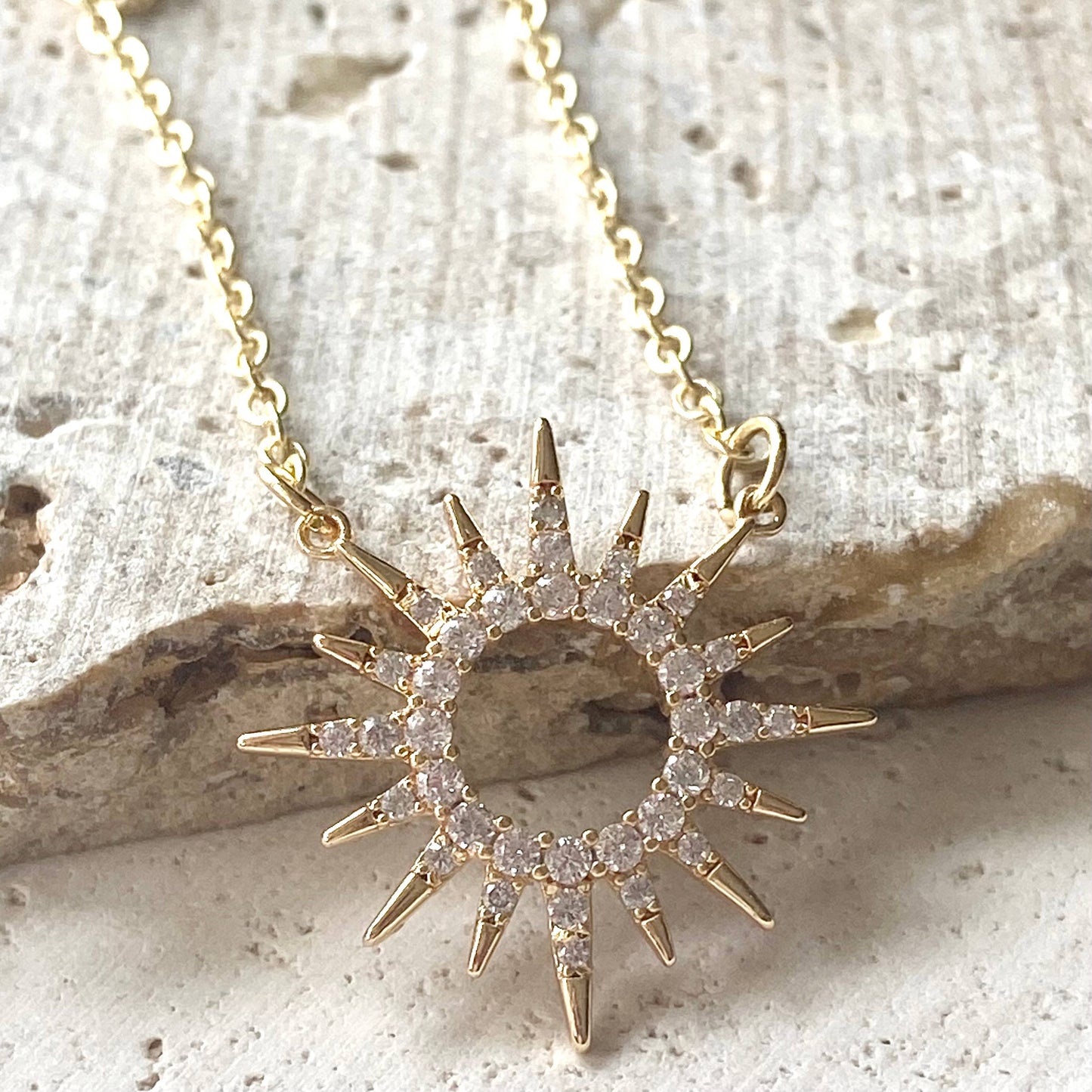Sun celestial necklace minimalist