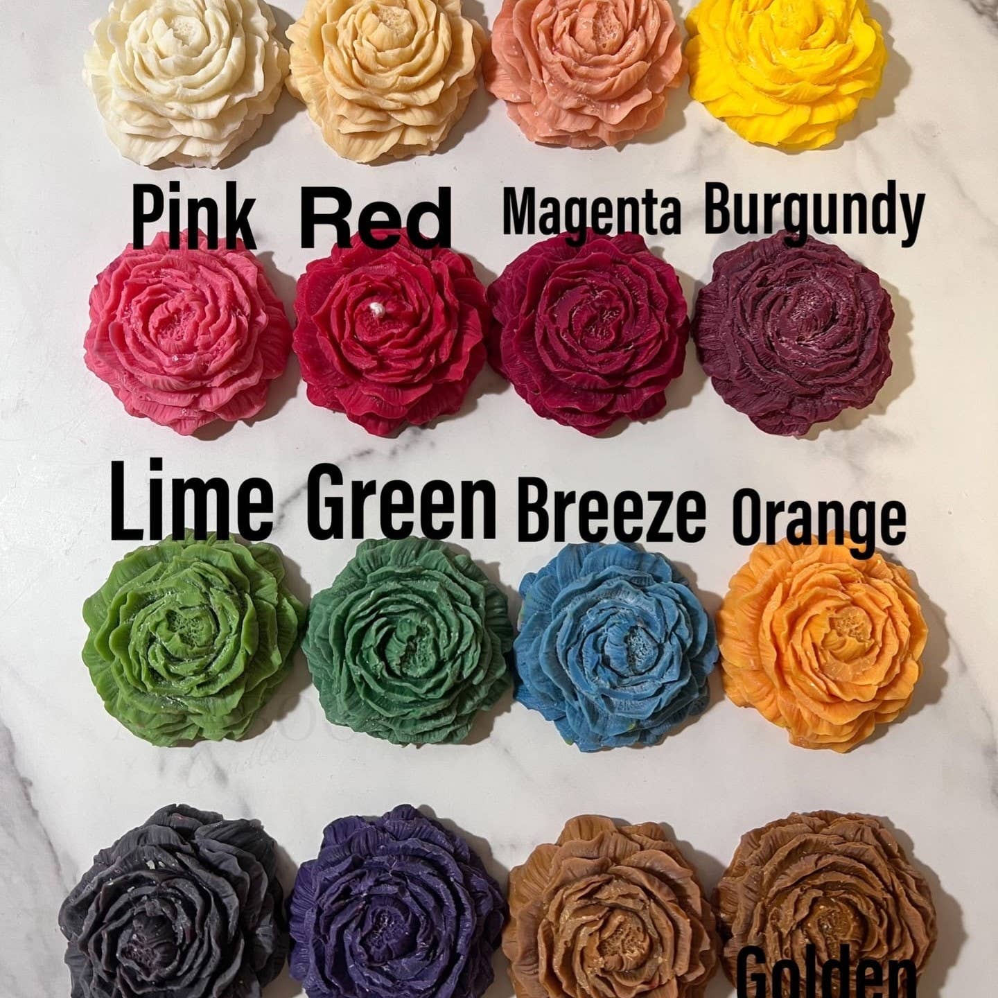 Rose Heart Love Candle 3x3in - Valentines