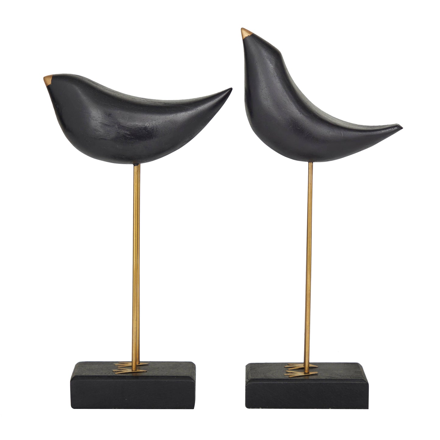 Traditional Black Wood Sculpture Set