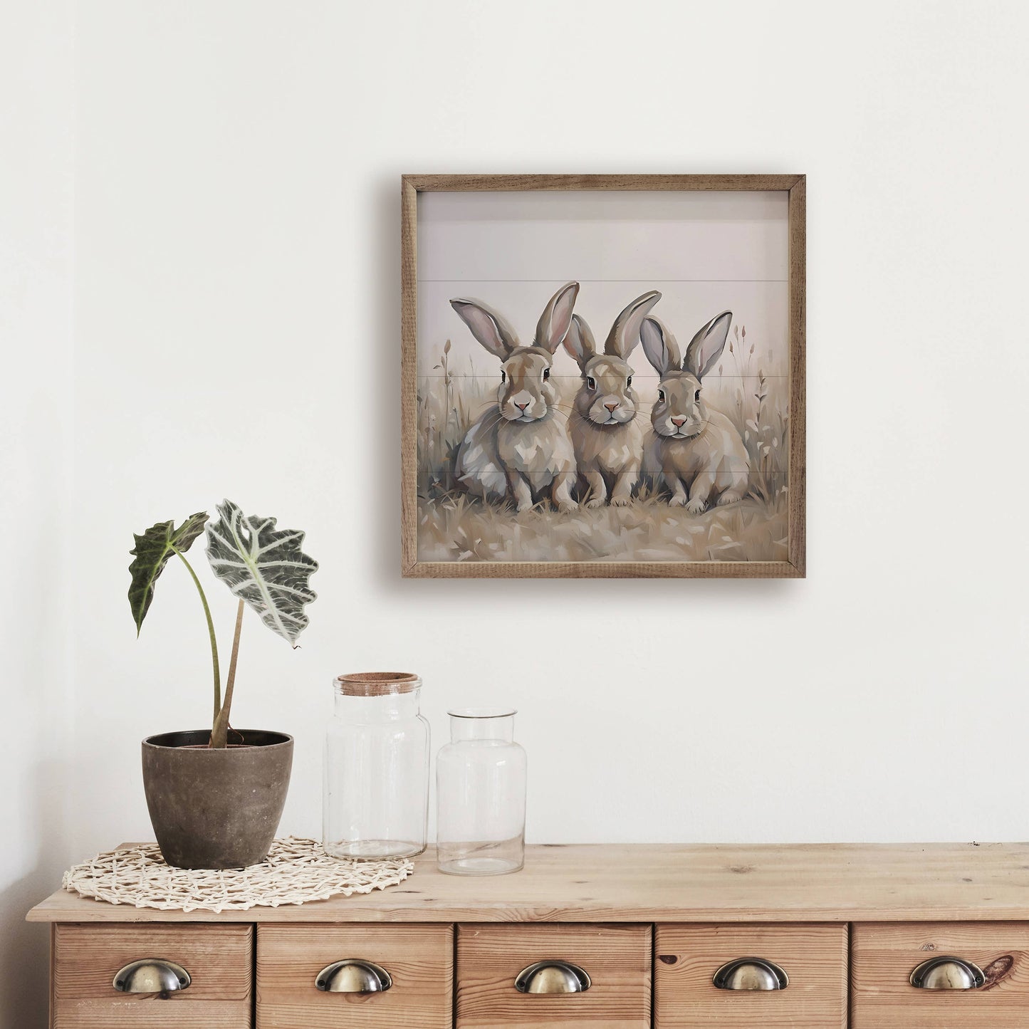 Kendrick Home - Neutral Three Rabbits