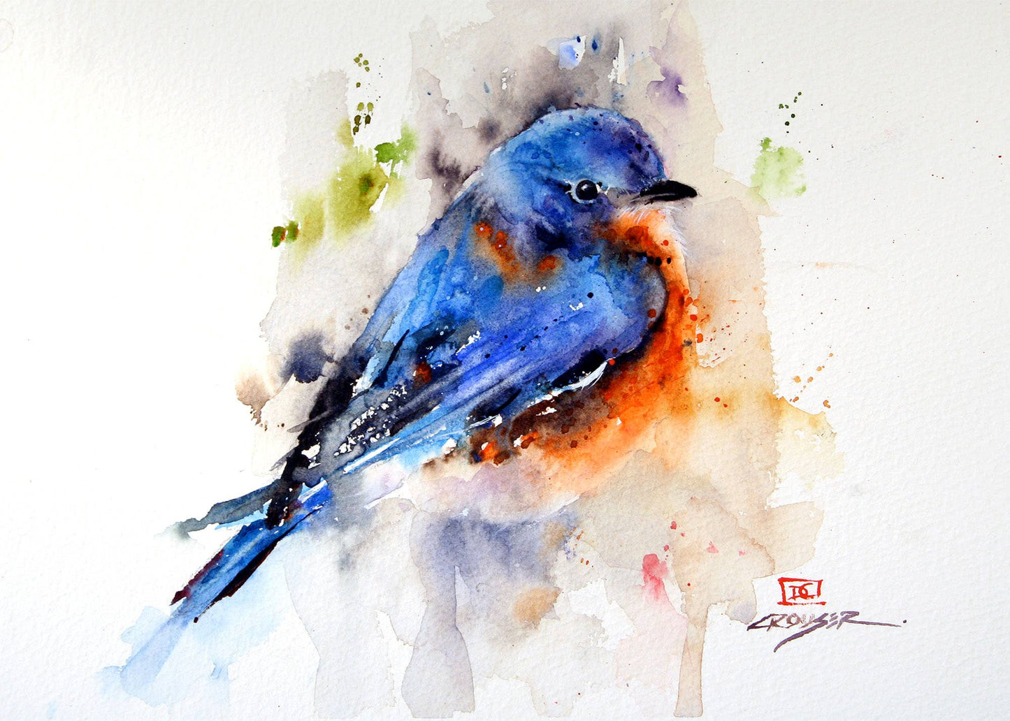 5 x 7" Greeting Card 'SPRINGTIME BLUEBIRD'
