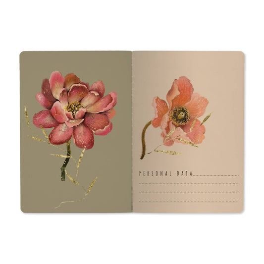 A5 Ruled Notebook, Pink Blossoms, 40 Lined Pages