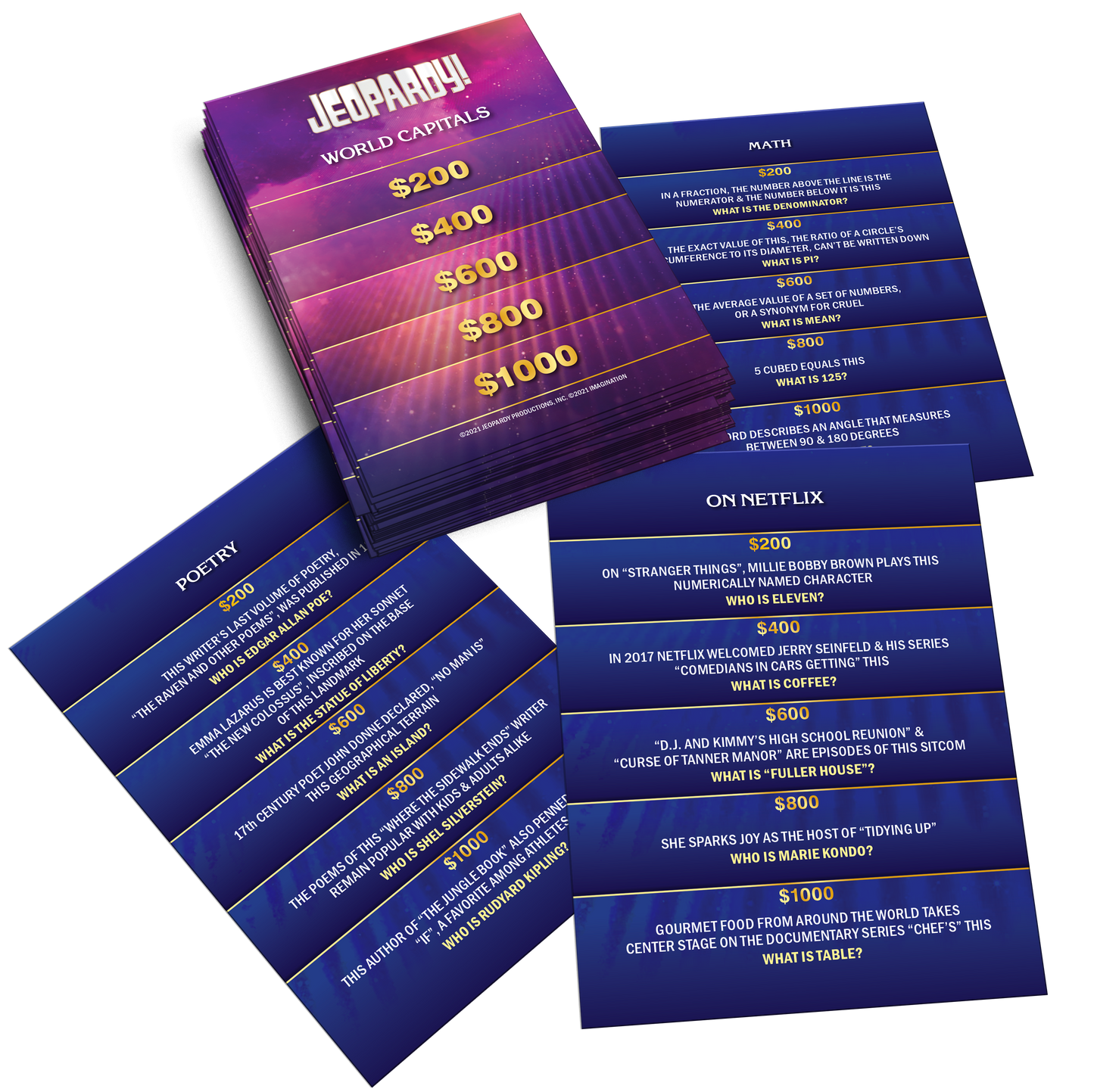 Jeopardy Jumbo Card Game