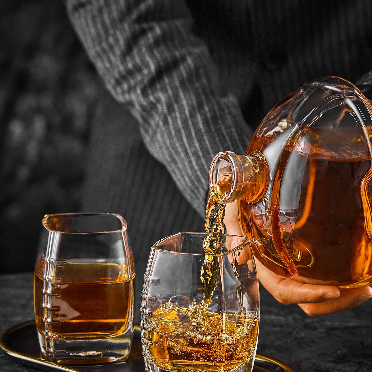 CRAFTGEN - Football Whiskey Decanter - Gifts for Him Husband Boyfriend