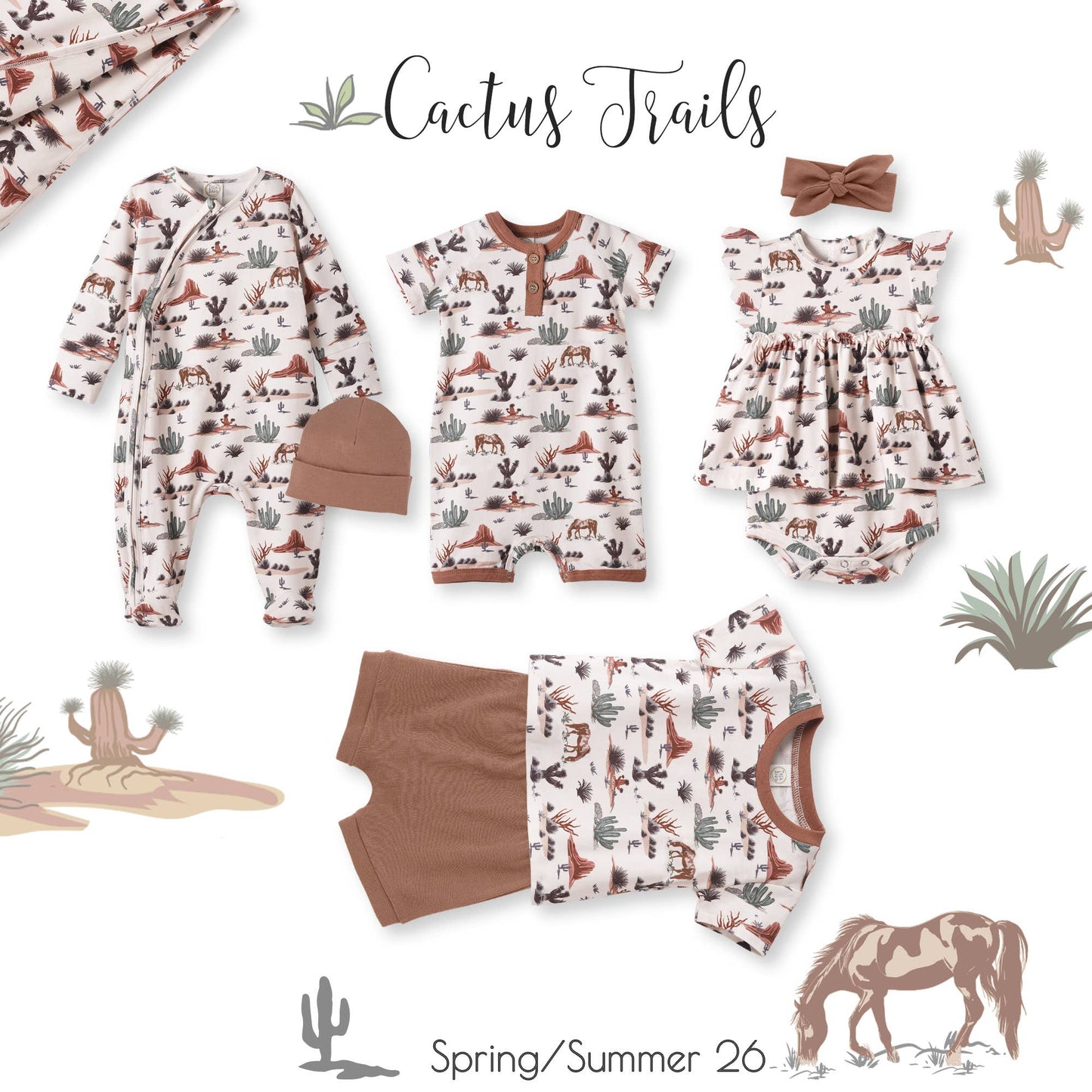 Cactus Trails Baby Stroller Blanket –1S