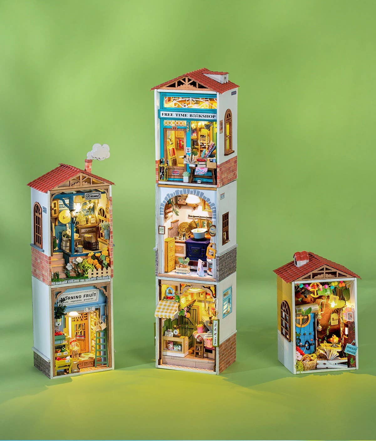 Hands Craft - DIY Miniature House Kit: Free Time Bookshop