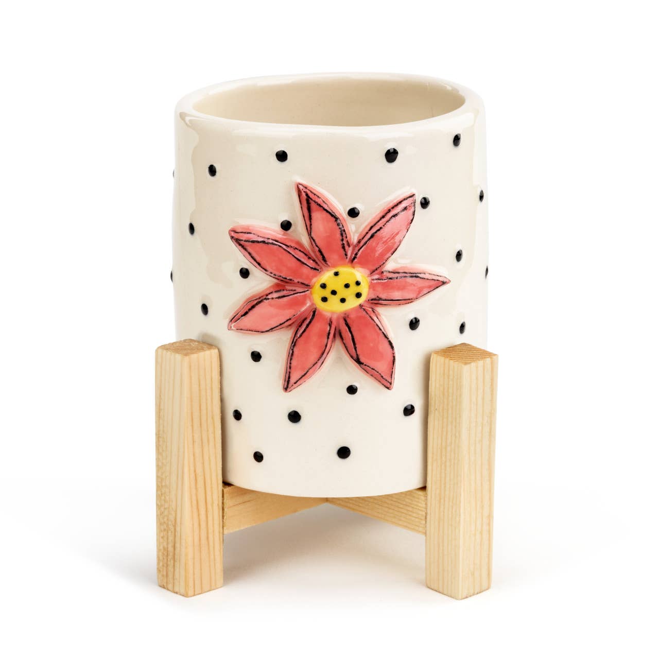 Mini macetero con forma de flor