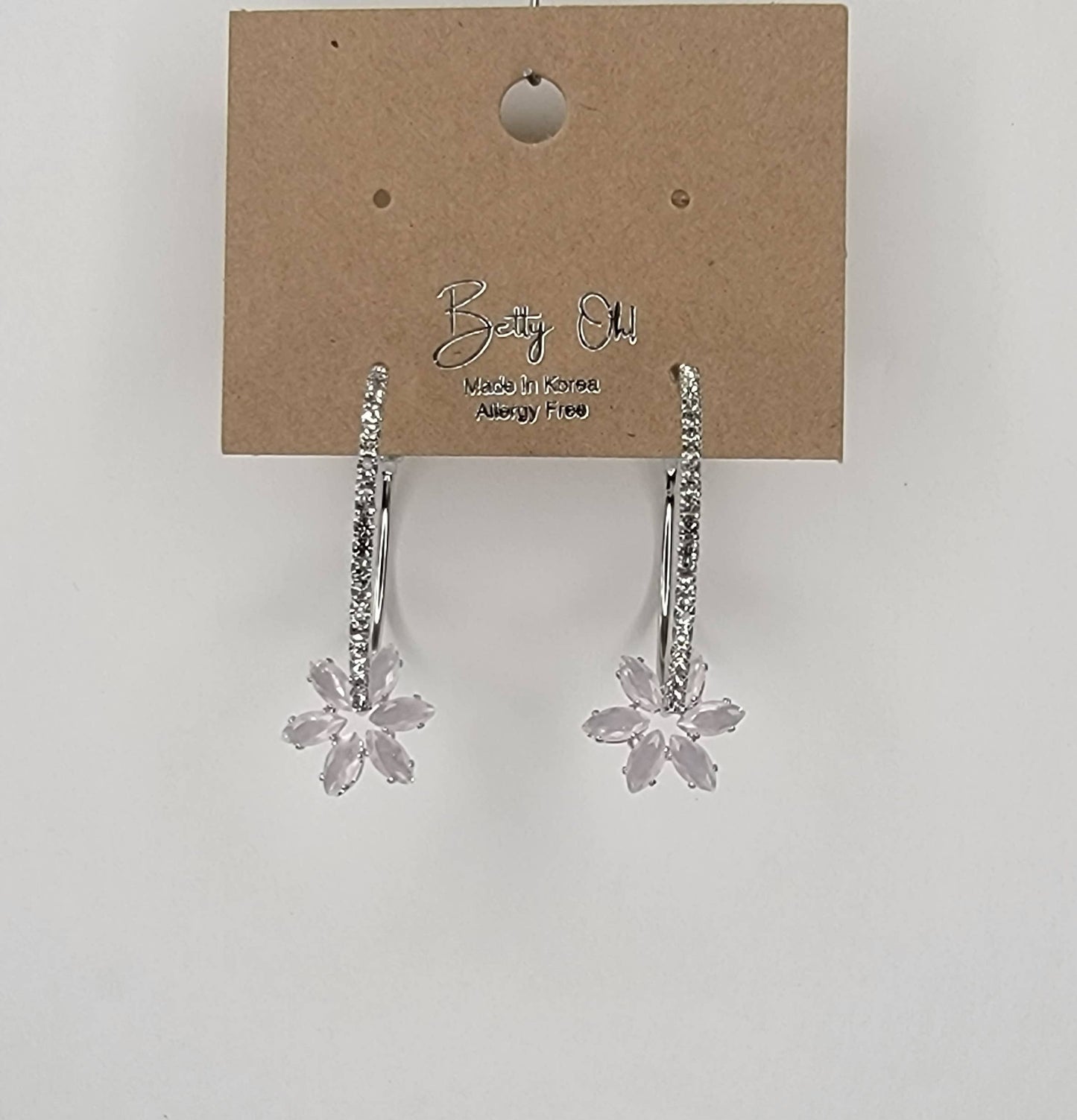 Cubic Zirconia Hoop Earring