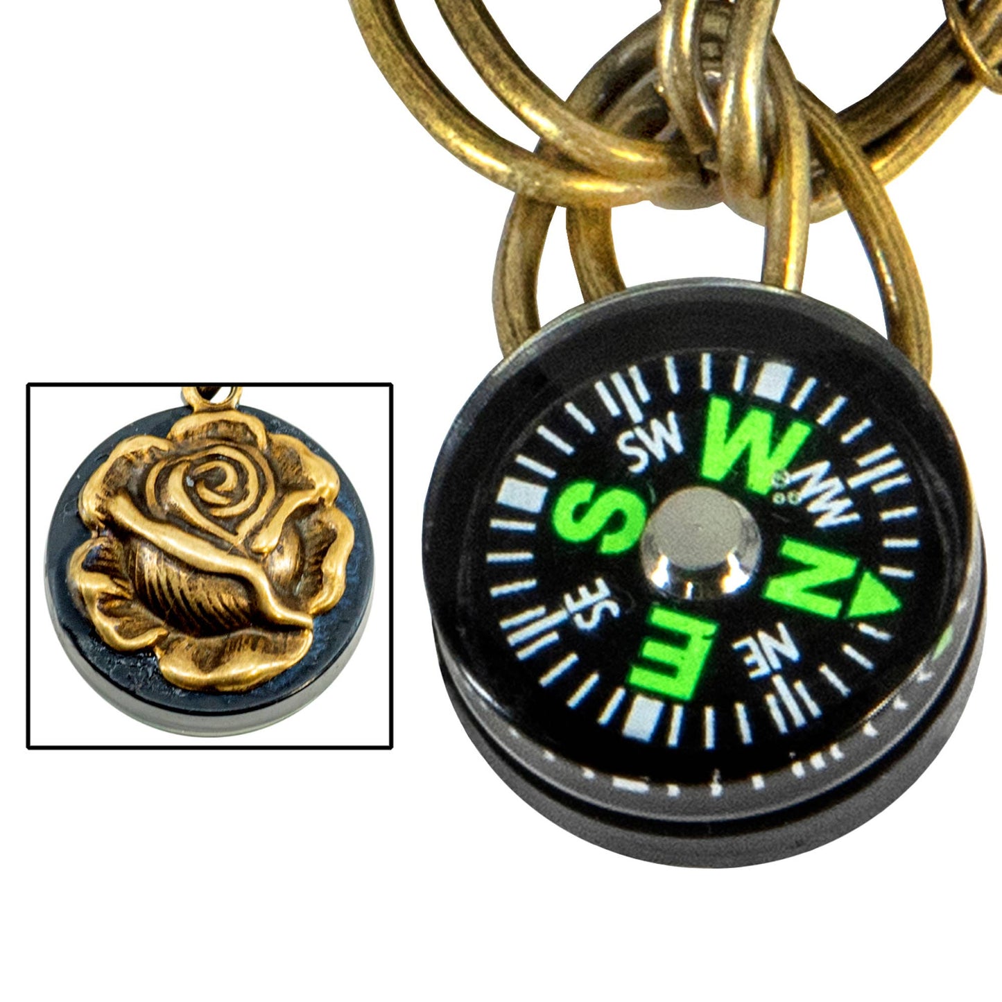 Purse Backpack Charms: Fairies Themed with Whistle and Knife