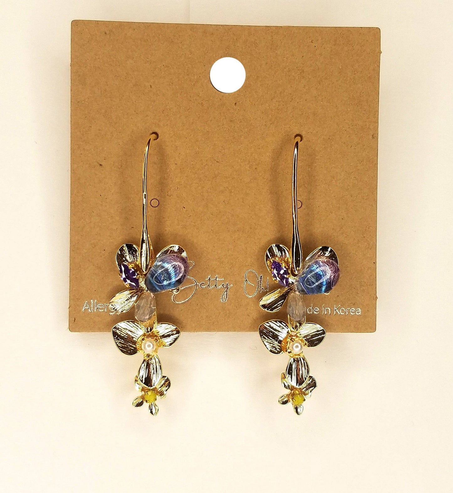 Handmade Three Layered Flower Earring