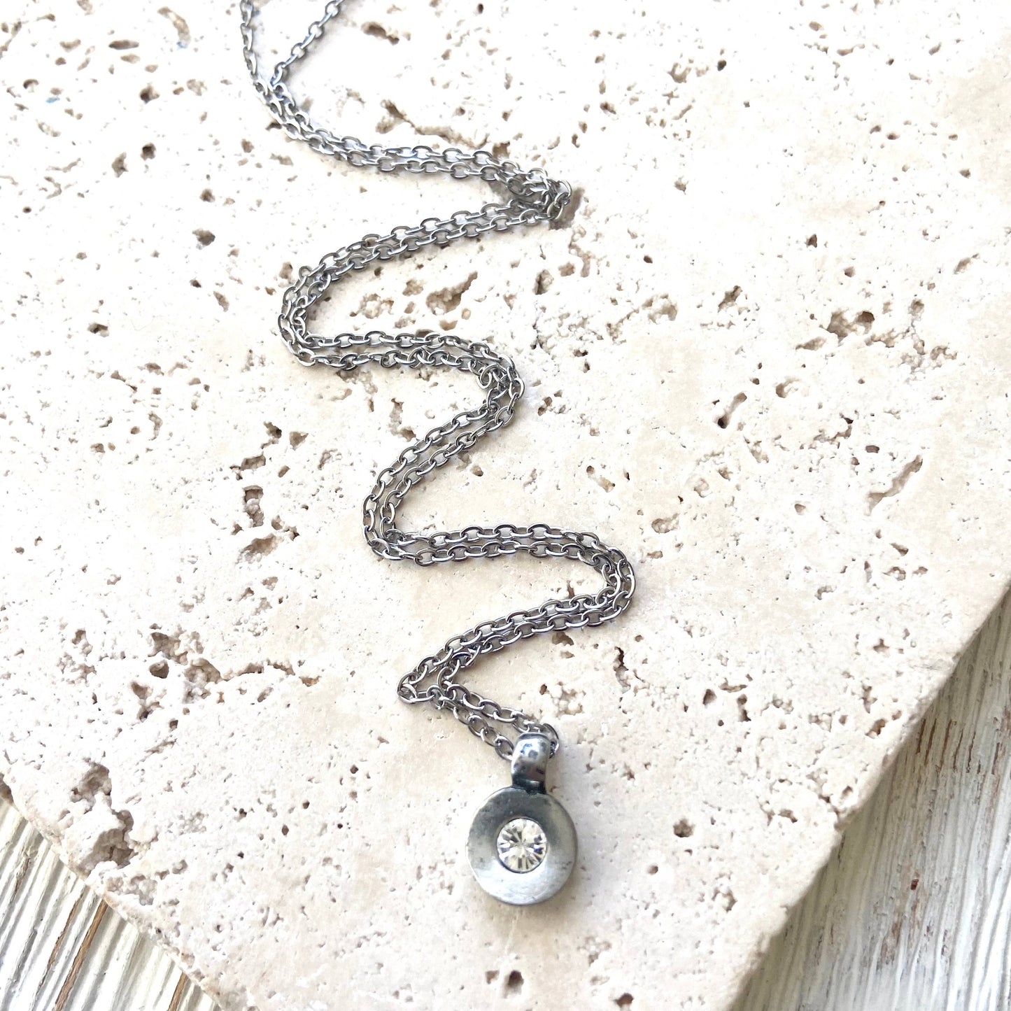 Hand casted Swarovski layering boutique salon necklace spa