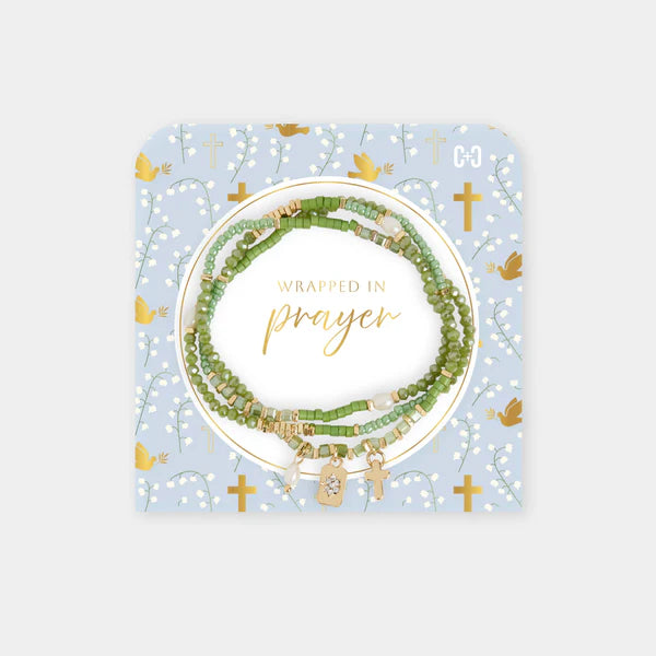 Wrapped in Prayer Bracelet: Green