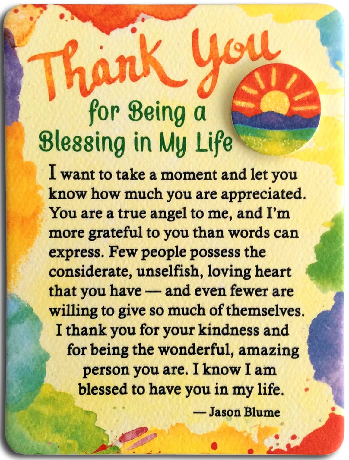 THANK YOU FOR BEING A BLESSING MIN