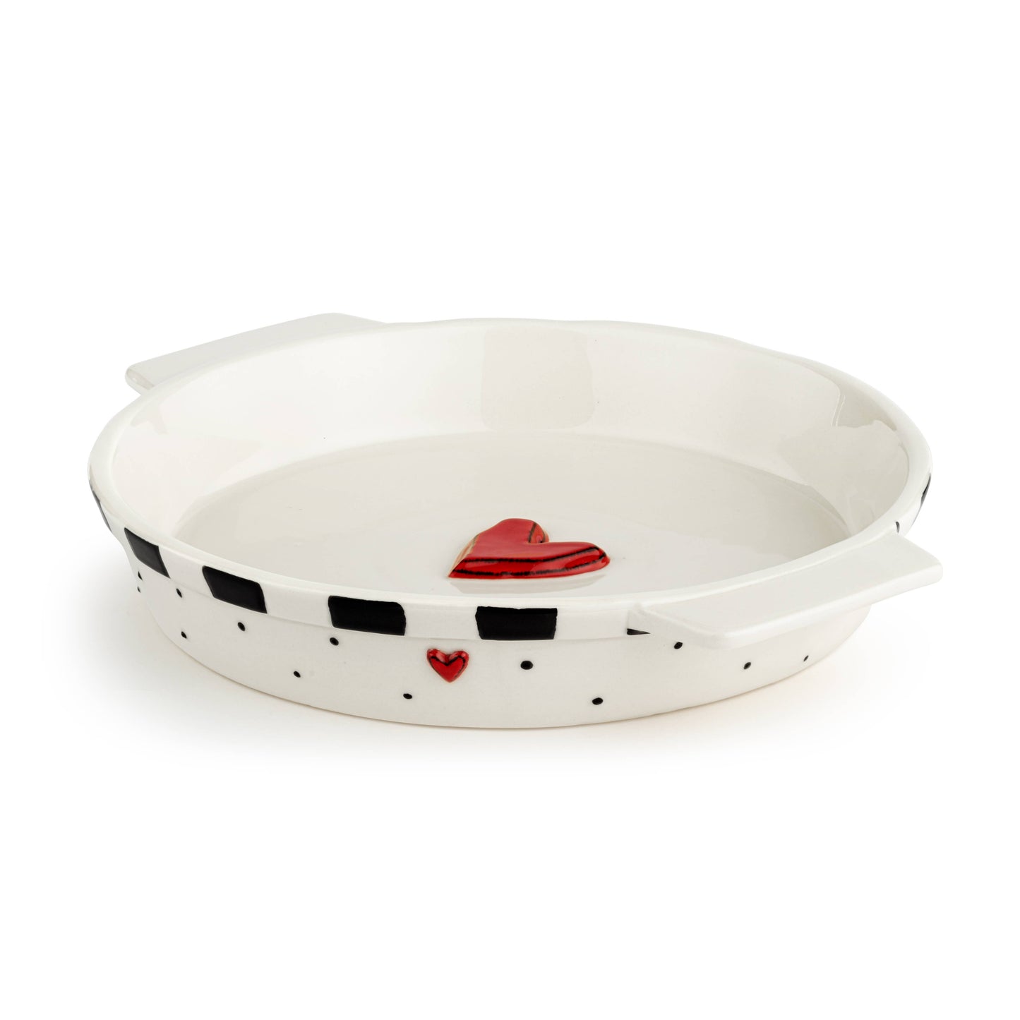 Red Heart Pie Dish