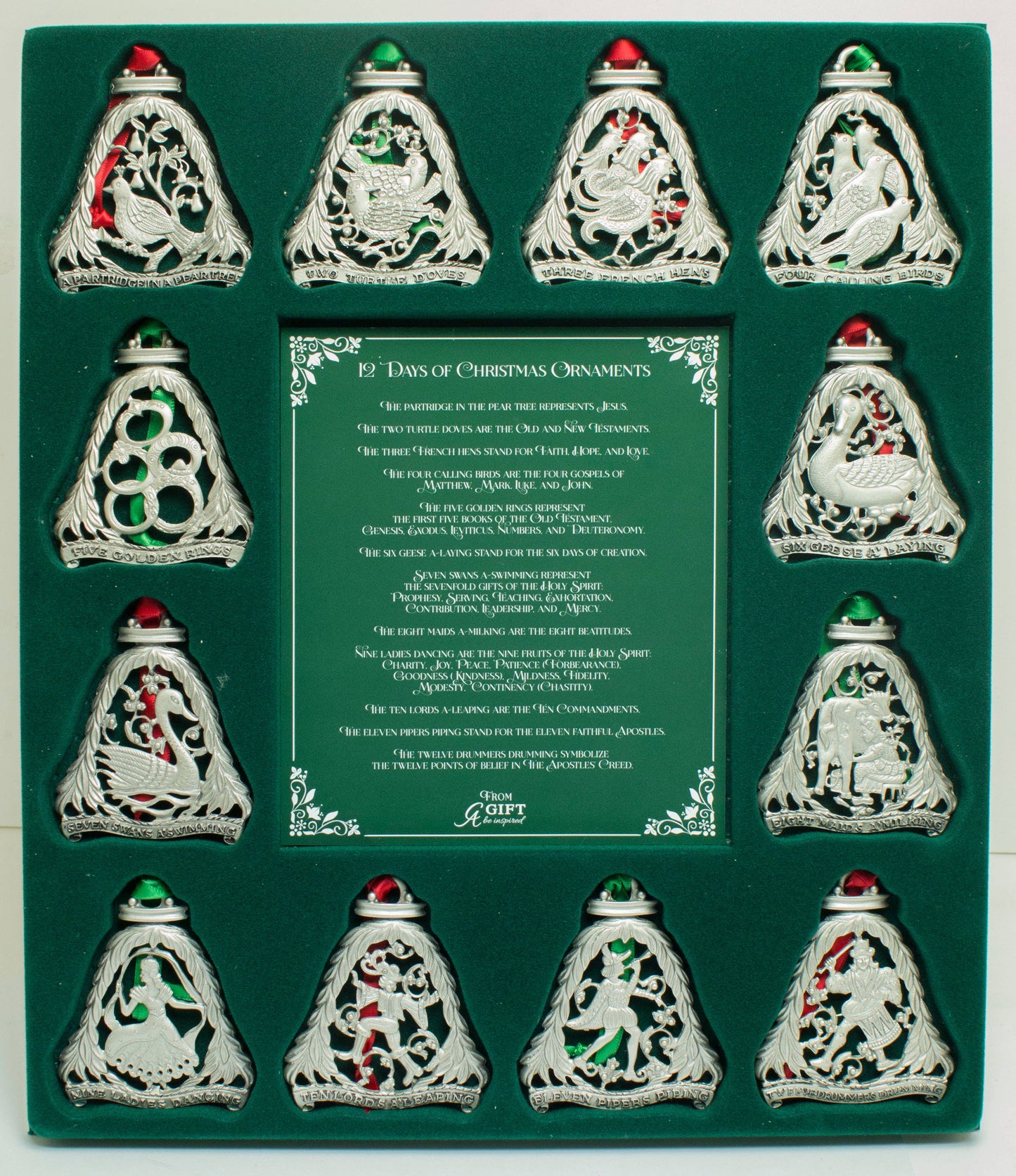 12 Days of Christmas Ornament Set