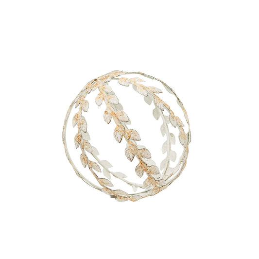 Antique Finish Metal Floral Decorative Accent