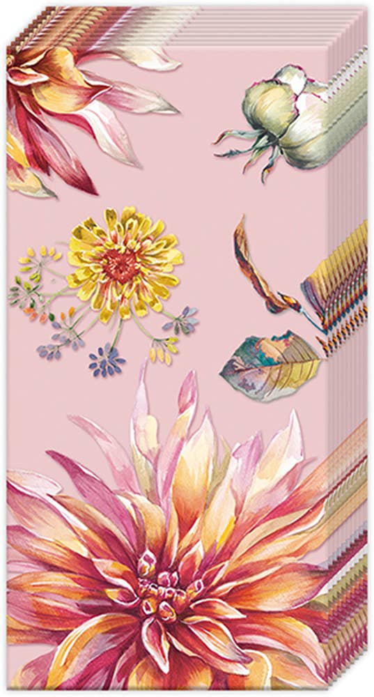 Pocket Tissues 10pk-Dahlia Dream Pink Christmas